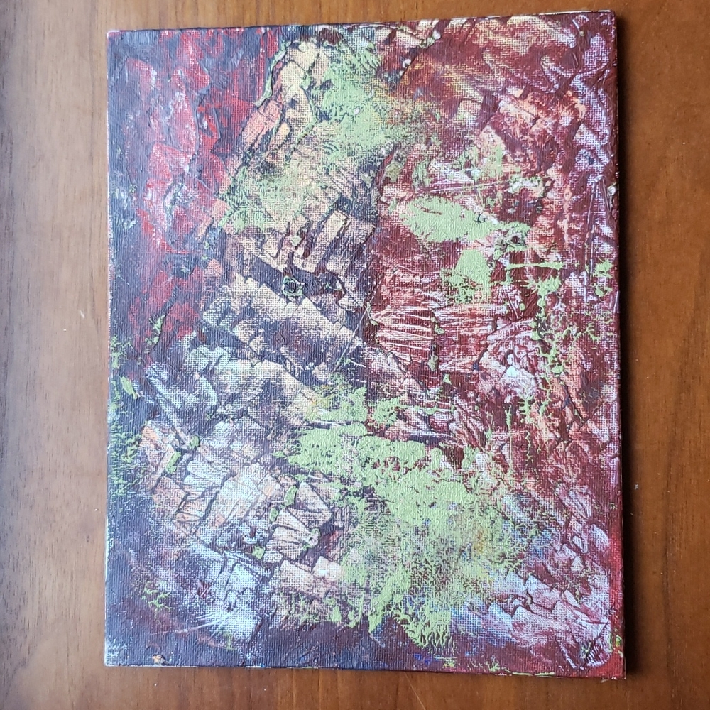 Wall Art Handmade Abstract Acrylic Painting- "Windowpane" - Picture 5 of 6
